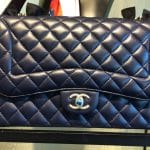 Chanel Navy Blue Mademoiselle Chic Jumbo Flap Bag