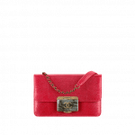 Chanel Red Lizard and Natural Stone Mini Flap Bag