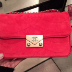 Chanel Red Suede Pagoda Flap Small Bag