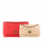 Chanel Red and Beige Flap Bags