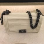Chanel White Horizontal Quilted Small Boy Flap Bag 2