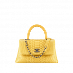 Chanel Yellow Python/Lambskin Coco Handle Bag