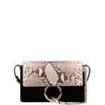 Chloe Black Python/Leather/Suede Faye Small Bag