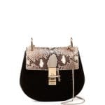 Chloe Black Python/Suede Drew Small Bag