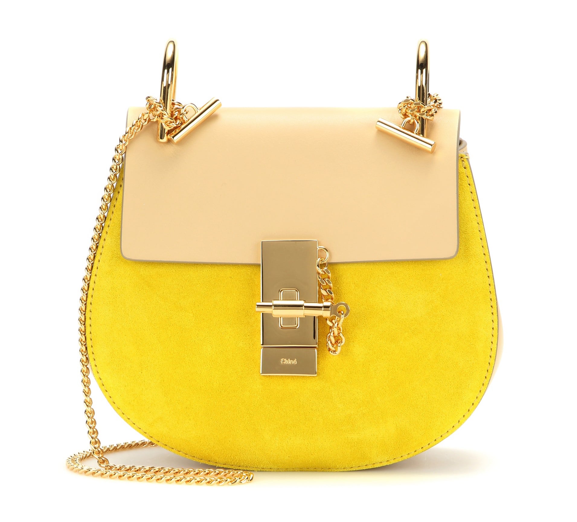 Chloe Drew Leather And Suede Shoulder Bag