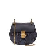 Chloe Navy/Black Python Drew Small Bag