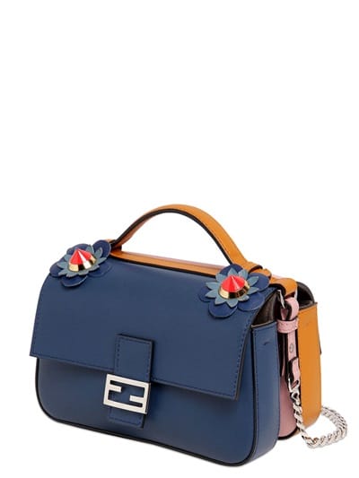 Fendi Blue/Nude Double Micro Baguette Bag