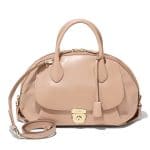 Ferragamo Beige Large Fiamma Bag