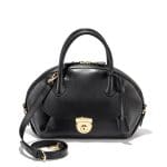 Ferragamo Black Medium Fiamma Bag