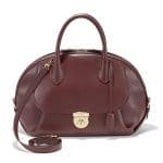 Ferragamo Burgundy Large Fiamma Bag