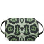 Givenchy Green Jaguar Printed Bow Cut Medium Bag