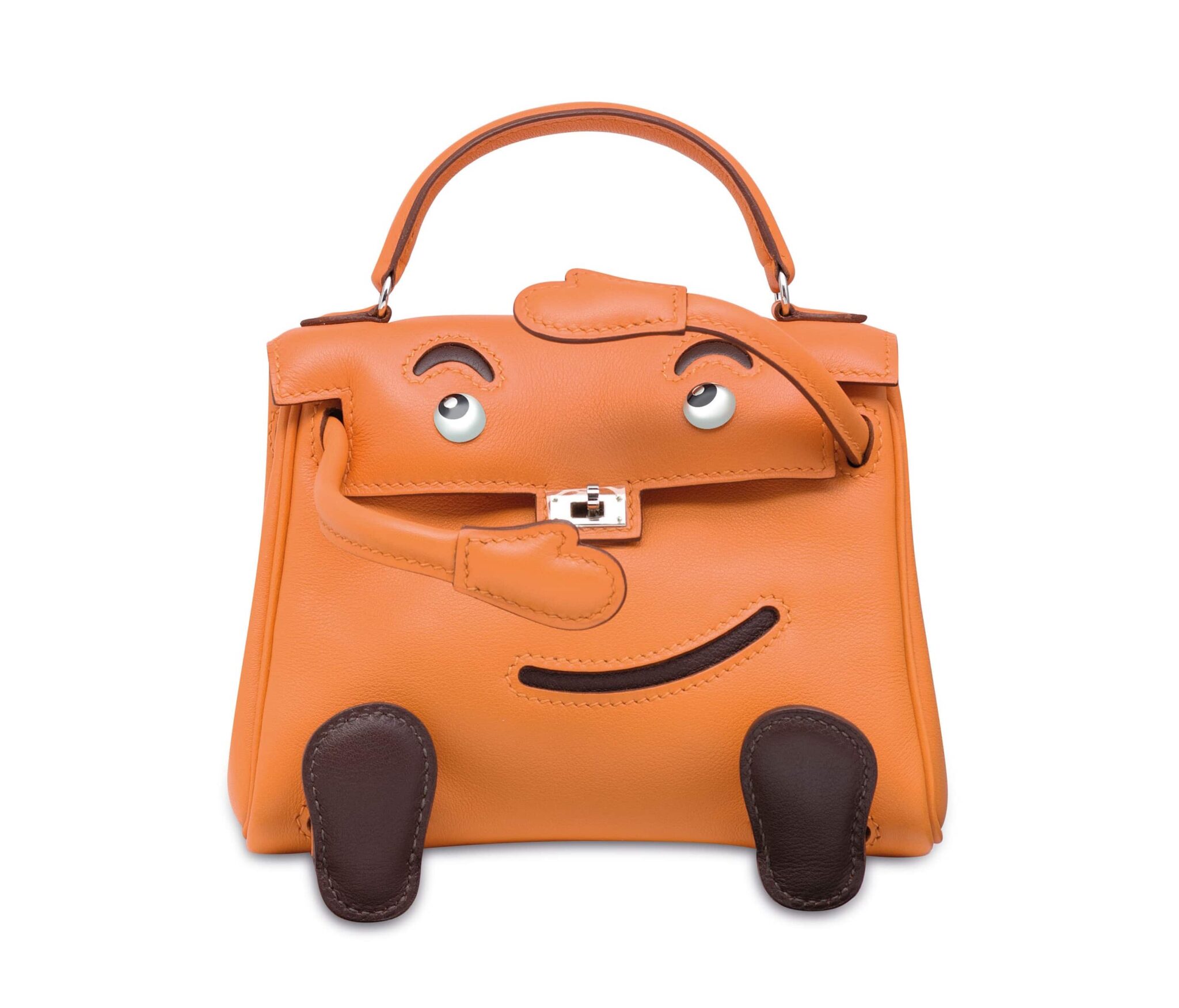Hermes Orange Quelle Idole Kelly Doll Bag