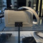 Chanel White Horizontal Quilted Small Boy Flap Bag 1
