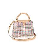 Louis Vuitton Fluorescent Pink Tweed Capucines BB Bag