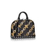 Louis Vuitton Noir Chain Flower Epi Alma PM Bag