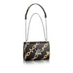 Louis Vuitton Noir Chain Flower Epi Twist MM Bag