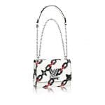 Louis Vuitton White Chain Flower Epi Twist MM Bag