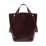 Mulberry Oxblood Deep Embossed Croc Print Kite Tote Bag