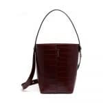 Mulberry Oxblood Deep Embossed Croc Print Small Kite Tote Bag