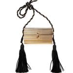 Saint Laurent Gold Opium Plexiglass Tassel Minaudiere Bag