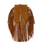 Saint Laurent Light Ocre Fringe Anita Flat Mini Bag