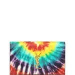 Saint Laurent Multicolor Tie-Dye Monogram Clutch Bag