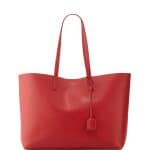 Saint Laurent Red Large Shopping Tote Bag
