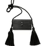 Saint Laurent Shiny Black Opium Plexiglass Tassel Minaudiere Bag