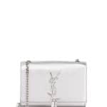 Saint Laurent Silver Monogram Flap Small Crossbody Bag