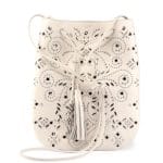 Saint Laurent White Bandana Stud Jen Small Bucket Bag