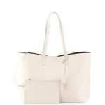 Saint Laurent White Large Shopping Tote Bag