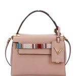 Valentino Beige Beaded My Rockstud Top Handle Small Bag