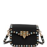 Valentino Black Studded Rockstud Messenger Bag