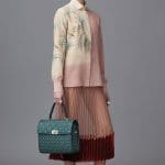 Valentino Blue Green Studded Top Handle Bag - Pre-Fall 2016