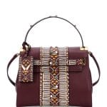 Valentino Bordeaux Painted My Rockstud Top Handle Bag