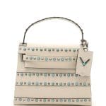 Valentino Ivory Studded My Rockstud Top Handle Small Bag