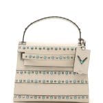 Valentino Ivory Studded My Rockstud Top Handle Small Bag