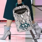 Anya Hindmarch Beige/Turquoise Pixelated Invaders Orsett Tote Bag - Fall 2016