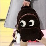 Anya Hindmarch Black Shearling Pacman Backpack Bag - Fall 2016