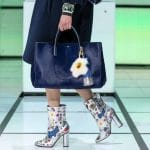 Anya Hindmarch Blue Calf Hair Smiley Featherweight Ebury Tote Bag - Fall 2016