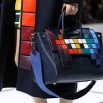 Anya Hindmarch Blue Multicolor Pixelated Tote Bag - Fall 2016