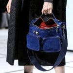 Anya Hindmarch Blue Suede Satchel Bag - Fall 2016