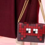 Anya Hindmarch Burgundy Pixelated Flap Bag - Fall 2016