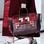 Anya Hindmarch Burgundy Pixelated Tote Bag - Fall 2016