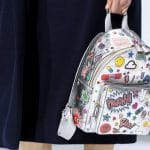 Anya Hindmarch Silver All-Over Stickers Backpack Bag - Fall 2016