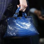 Bottega Veneta Blue Crocodile Top Handle Bag - Fall 2016