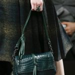 Bottega Veneta Dark Green Crocodile Flap Bag - Fall 2016