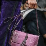 Bottega Veneta Purple Crocodile Flap Bag - Fall 2016