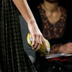 Bottega Veneta Yellow with Silver Detail Crocodile Knot Clutch Bag - Fall 2016