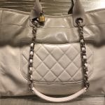 Chanel Beige Leather Deauville Tote Bag 2